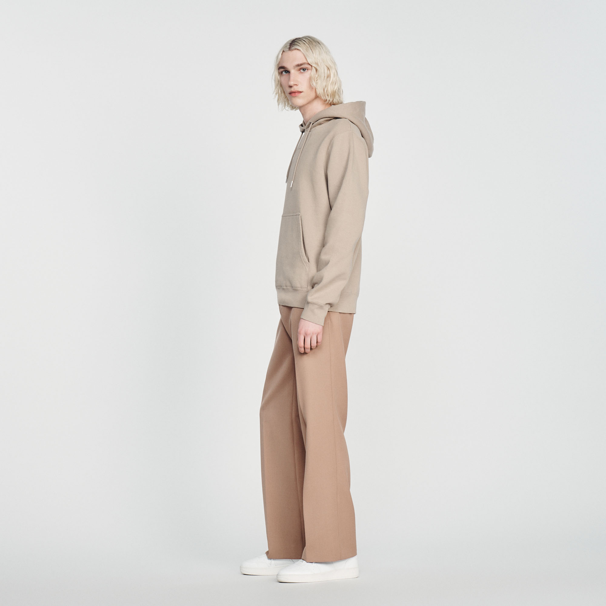 Hoodie Homme brode en coton biologique