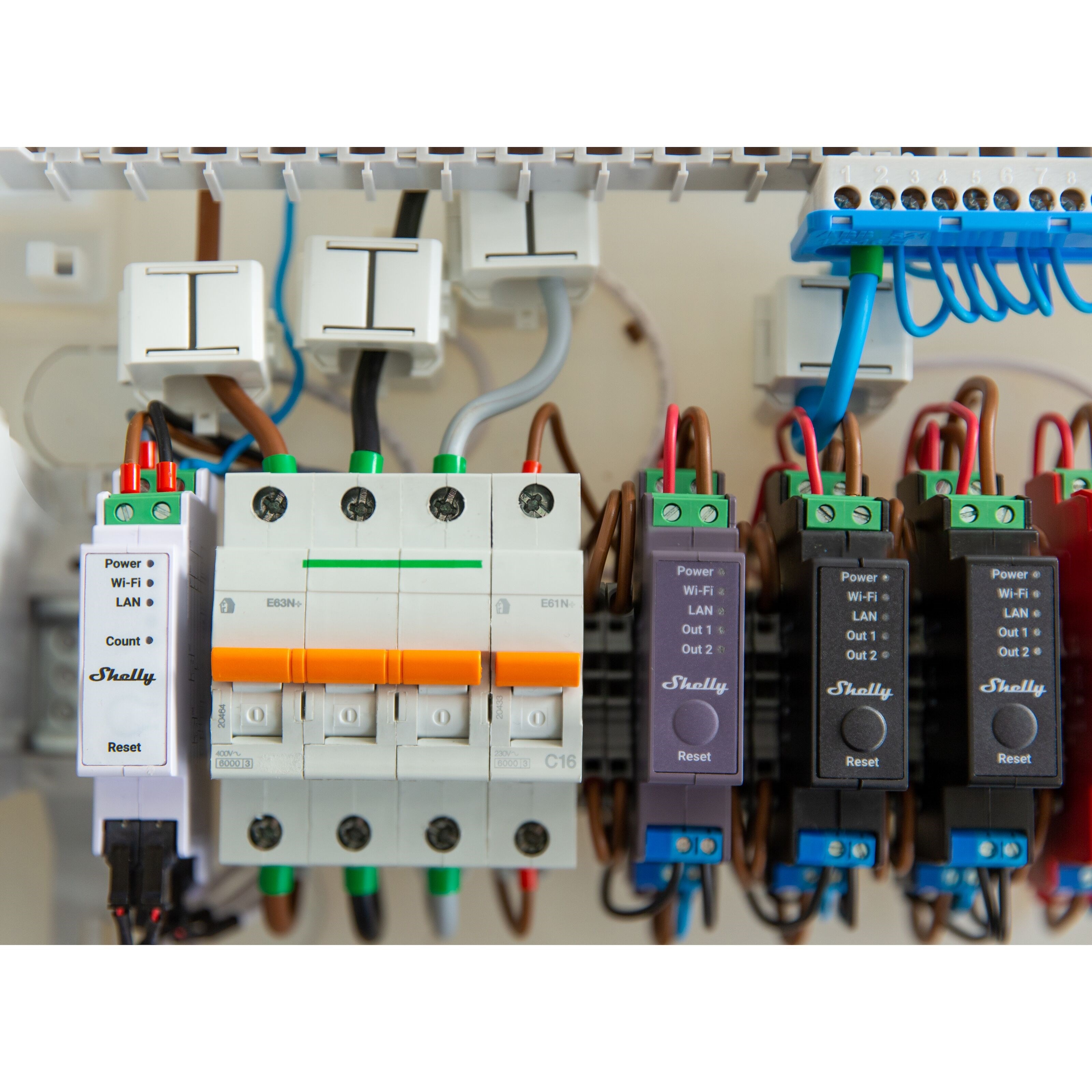 Shelly Pro 3EM Energimåler 120 A