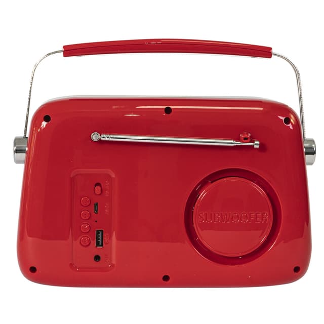 Madison retro radio m. Bluetooth og FM (Rød)