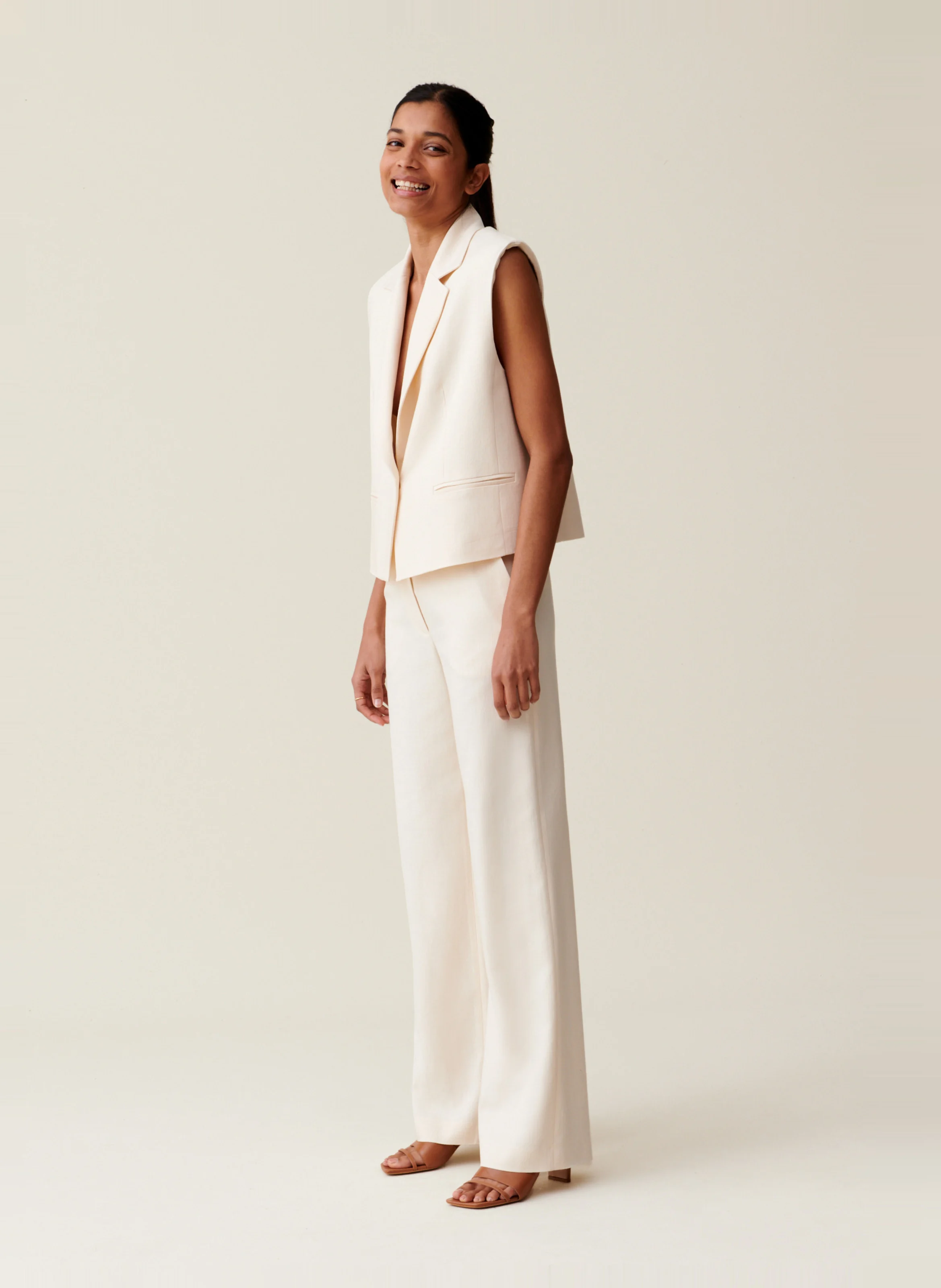Gilet de costume droit | Blanc