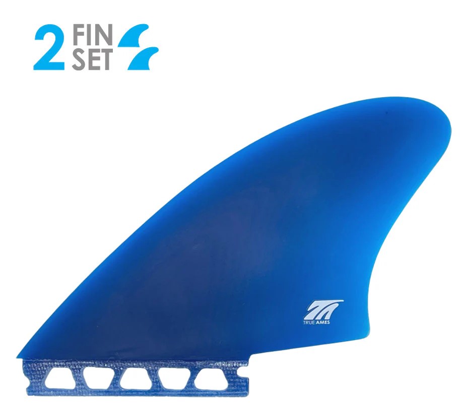 True Ames Fins Twin - Futures - Hobie Fish Keel Blue