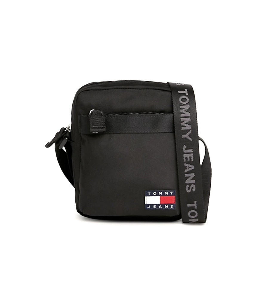 Bolsa Tommy Jeans Essential Reporter com Logo, Preta