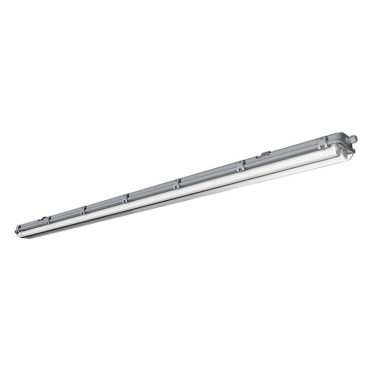 Réglette lumineuse Pagon T8 blanc neutre 2x2200lm 22W IP65 L.158,9xl.11xH.6,4cm gris GoodHome