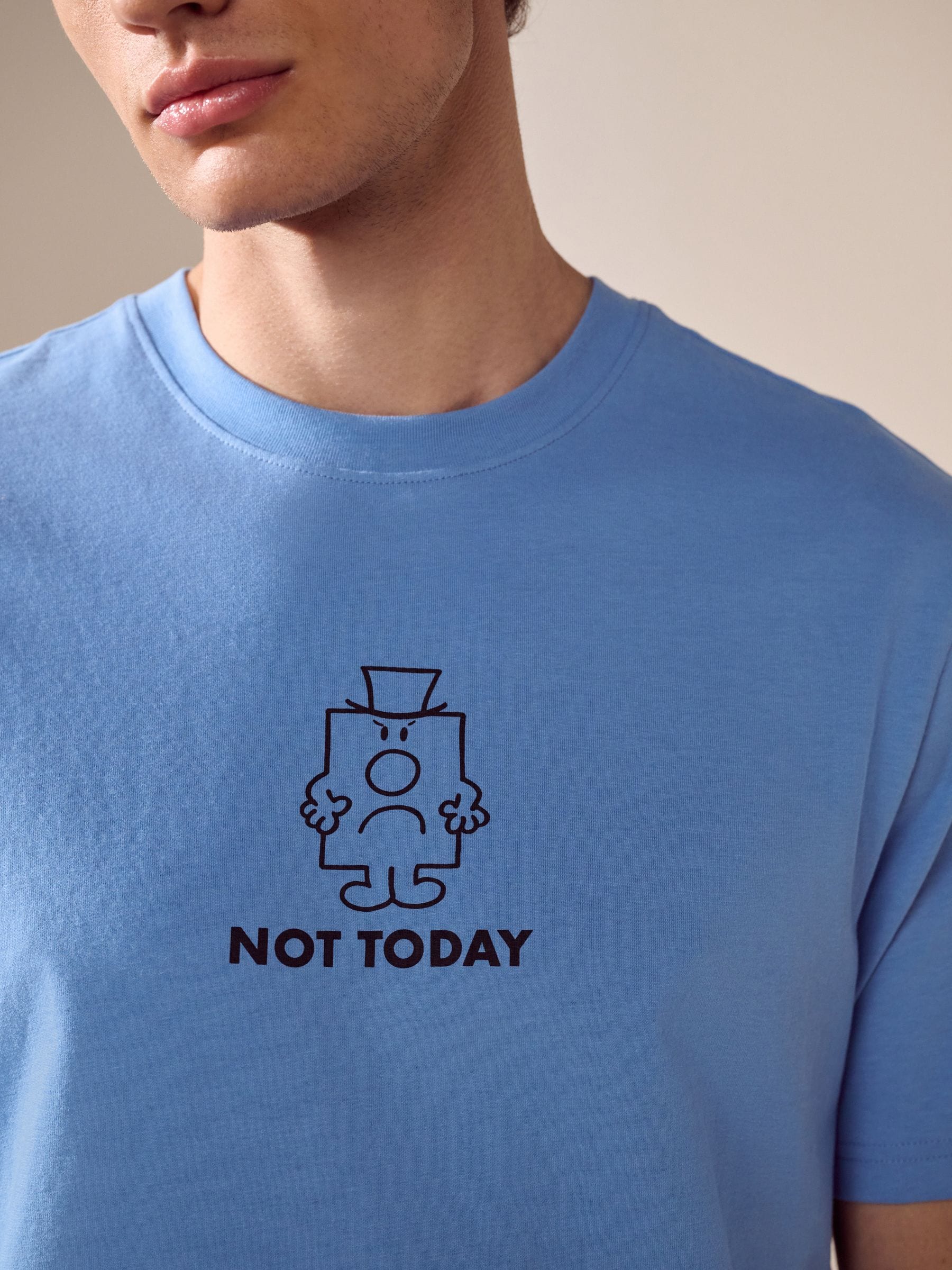 Blauw - License Mr Men Grumpy Pyjama's Set