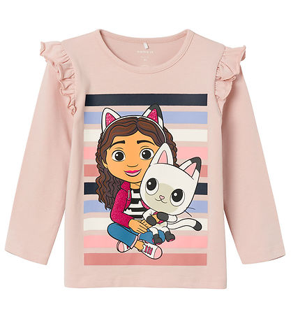 Name It Bluse - NmfDira Gabby - Sepia Rose m. Glitzer