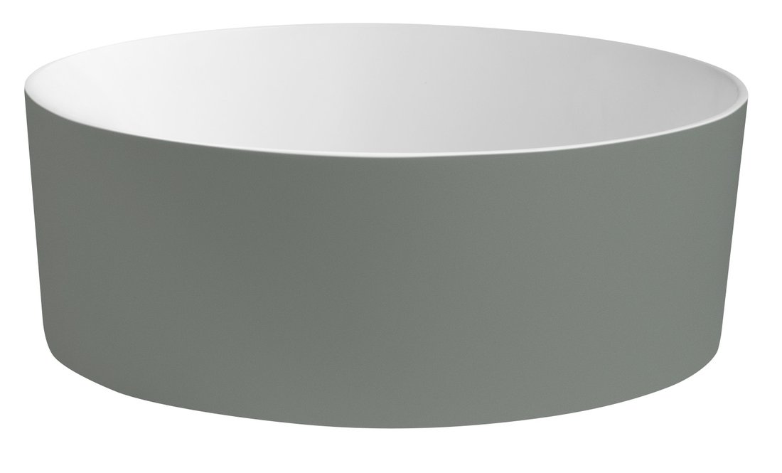 Sapho Thin waskom solid surface 38x14.2cm groen