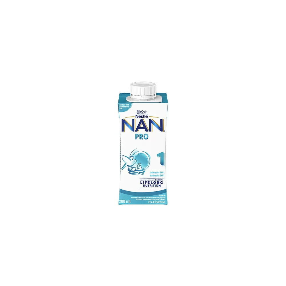 NAN Pro 1 drikkeklar fra fødslen - 200 ml