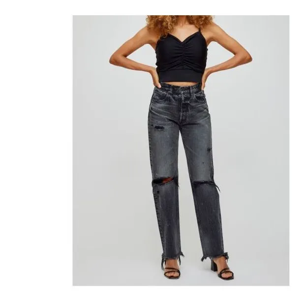 Moussy Vintage Jean MV Odessa Wide Straight | Noir