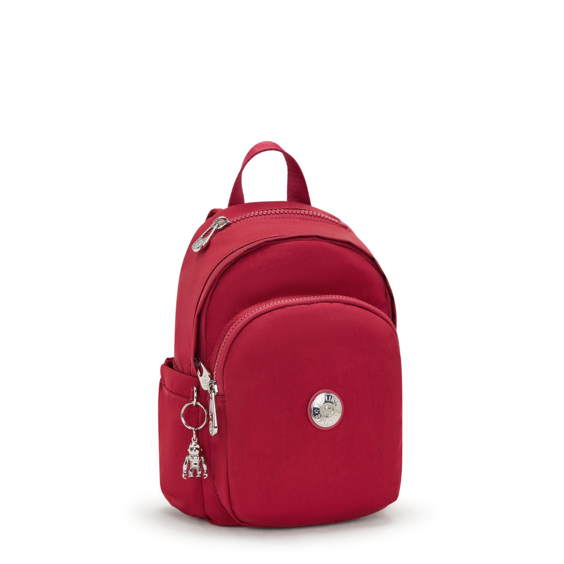 DELIA MINI Petit Sac à Dos avec Poche Frontale et Poignée Supérieure - Red Red Wine