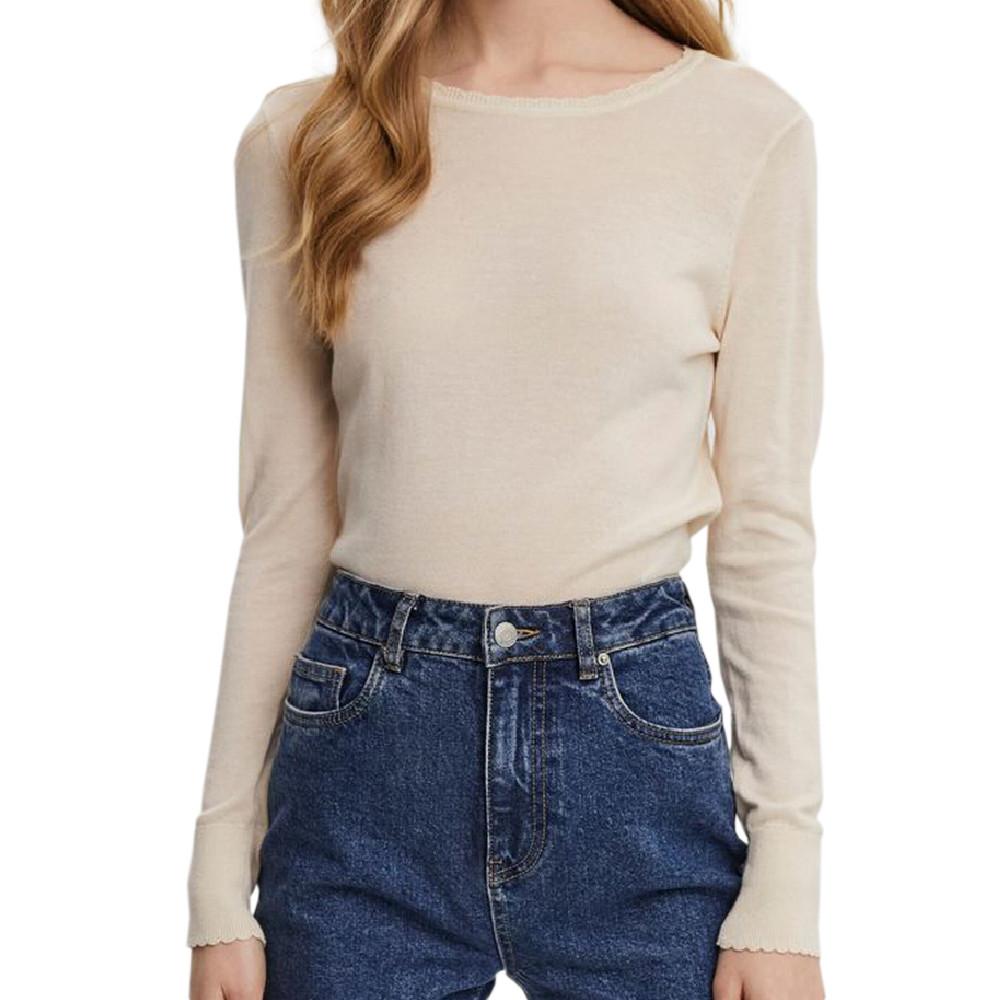 Vero Moda Pull Beige Femme Vero Moda Linnea