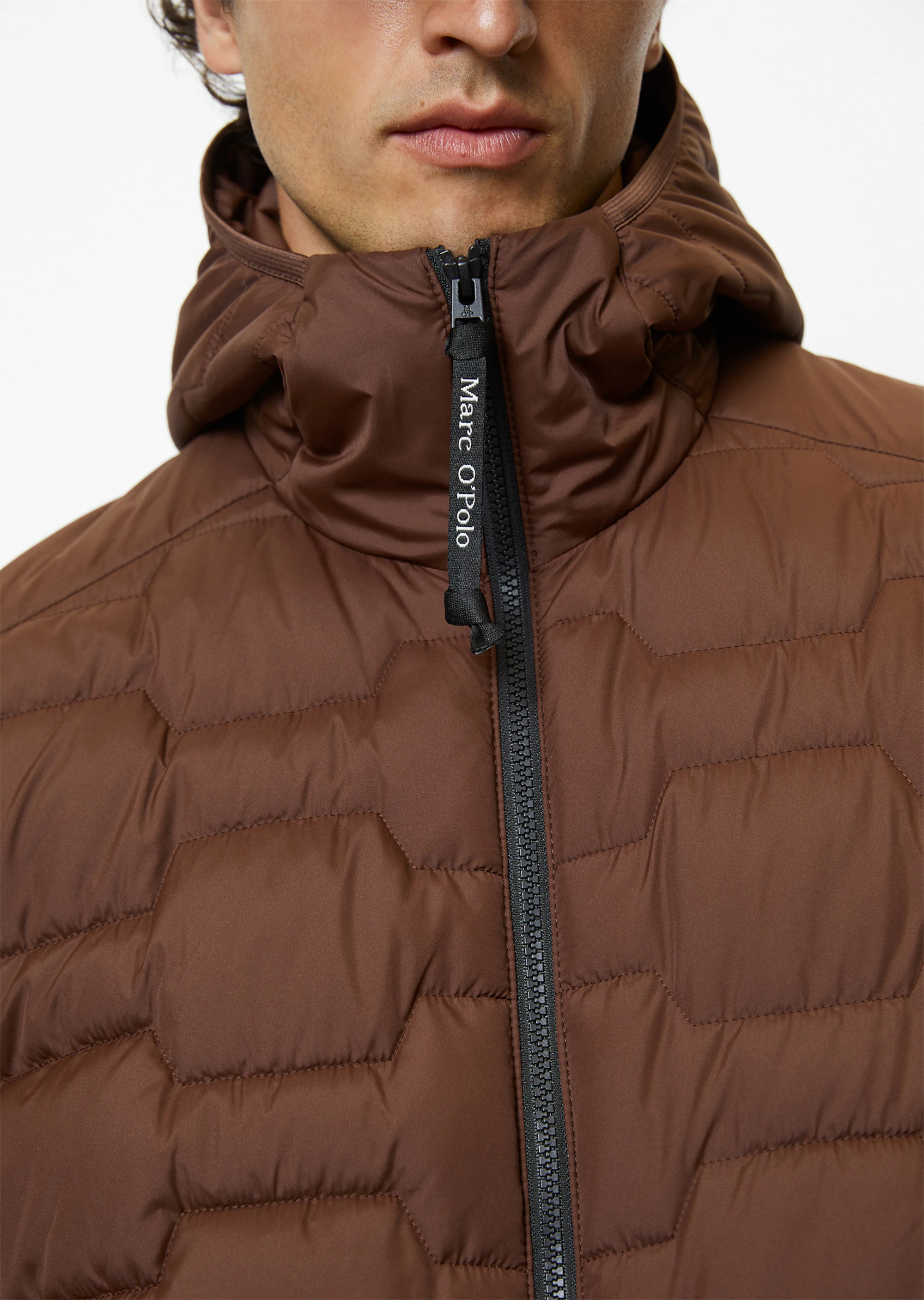 Kapuzen-Steppjacke regular mit Octagon-Quilt-Steppung