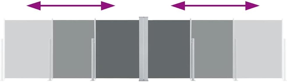 vidaXL Seitenmarkise Ausziehbar Sichtschutz Sonnenschutz Windschutz Seitenrollo Seitenwandmarkise Markise Terrasse Balkon Garten Anthrazit 100x600cm