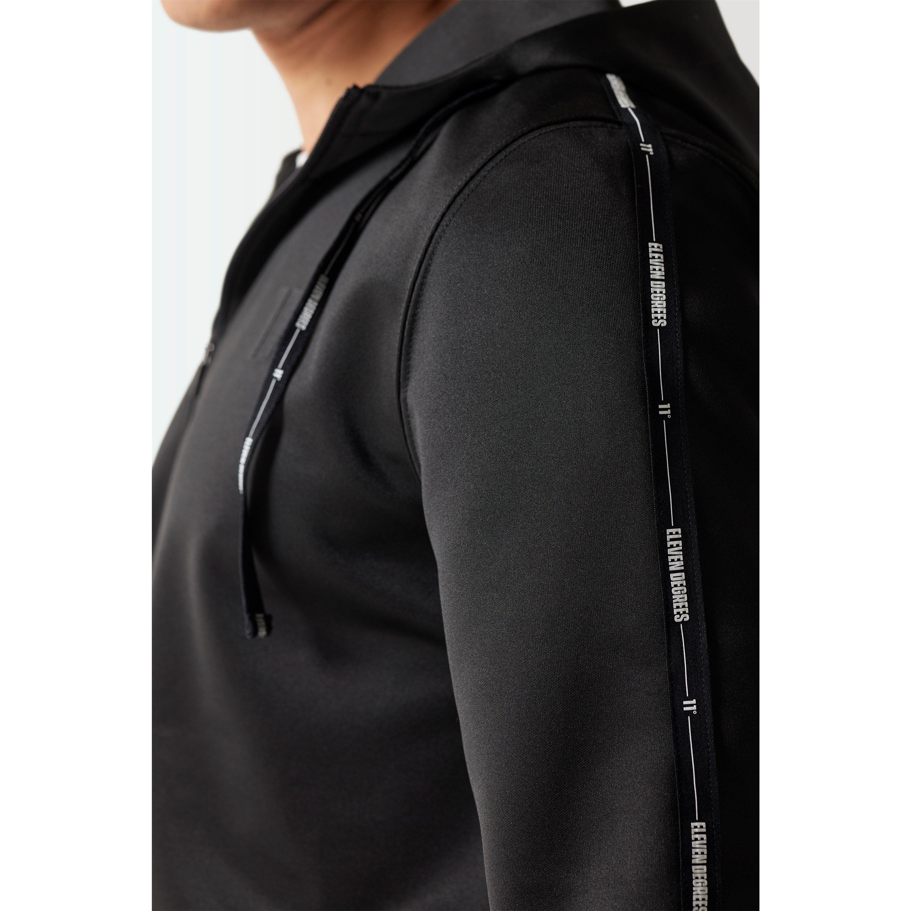 11 Degrees 11D Microtape Full Zip Hoodie Black