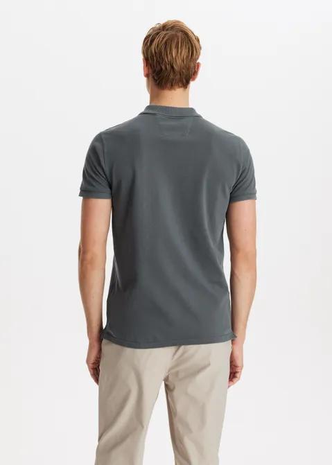 Polo met logo print groen (GRN)