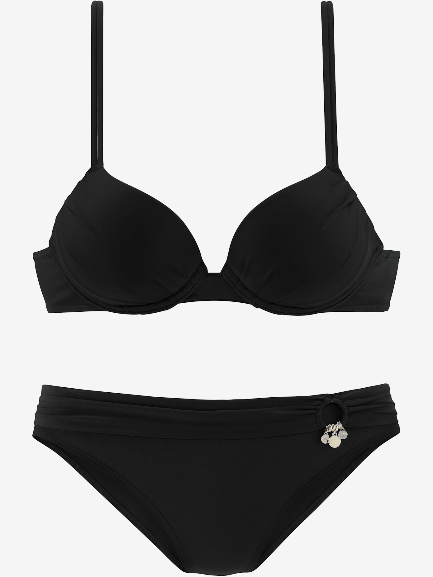 Bikini push-up accessoires couleur argenté