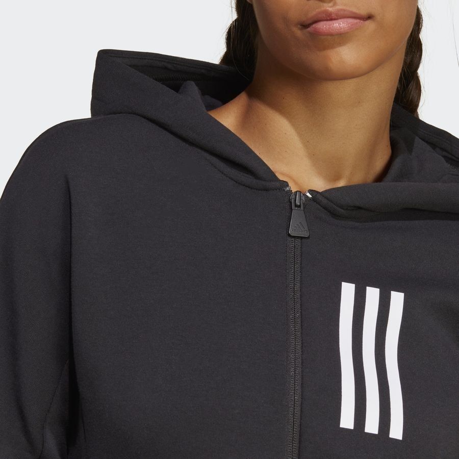 adidas Sweat à Capuche Mission Victory Slim Full Zip - Noir/Blanc Femme