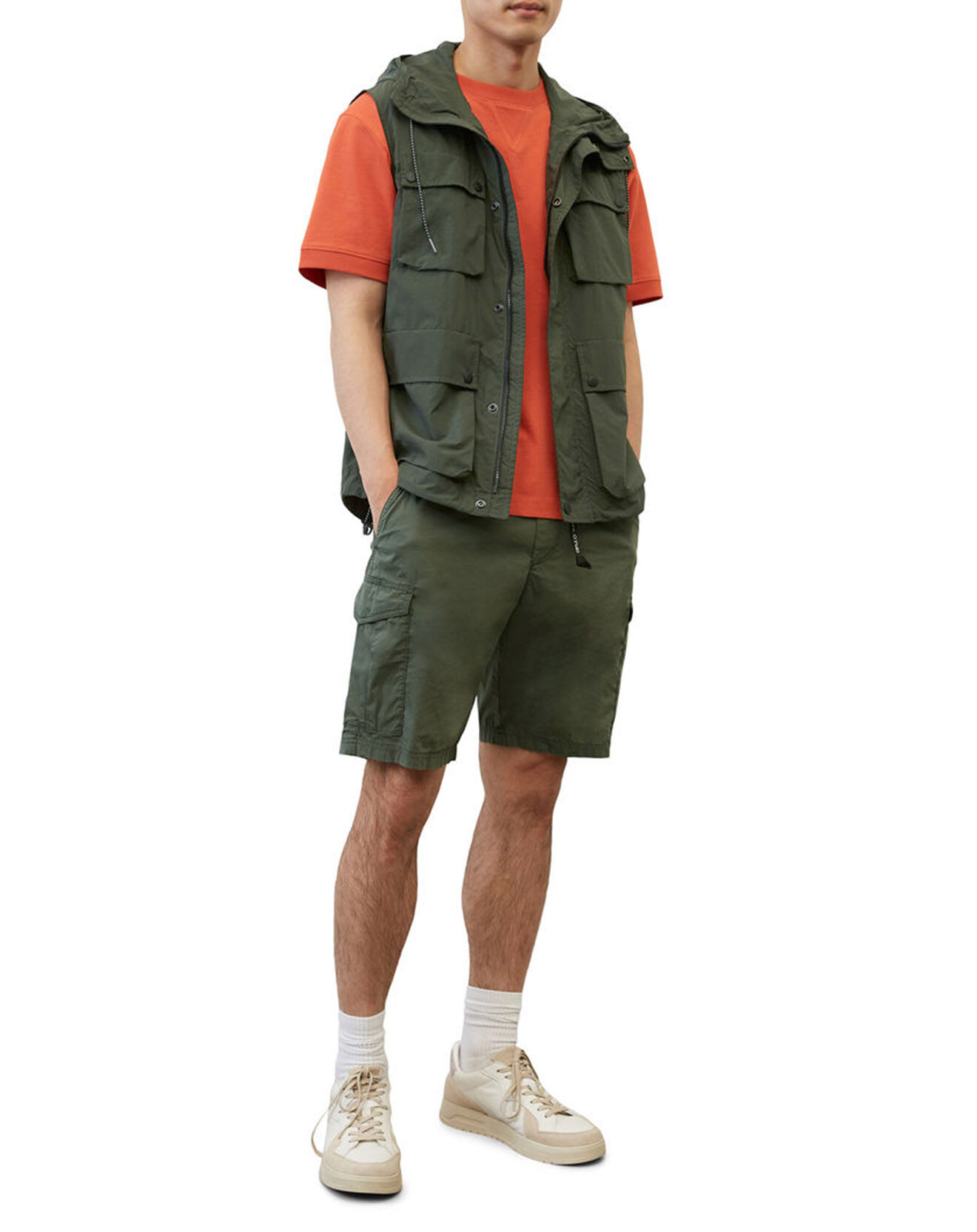 Marc O'Polo Veste sans manches Utility kaki