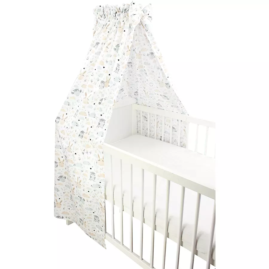 TupTam Babybett Himmel mit Schleifchen beigegrau