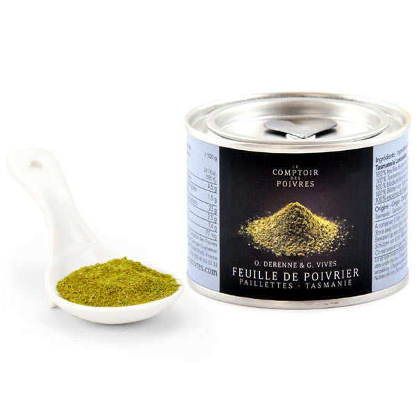 Feuille de poivrier en paillettes