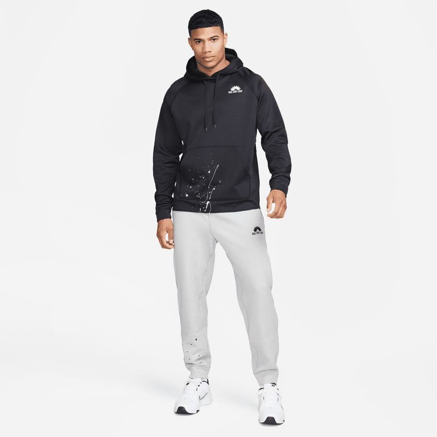 Nike Bas de Survêtement Therma-FIT Fleece - Gris/Blanc/Noir