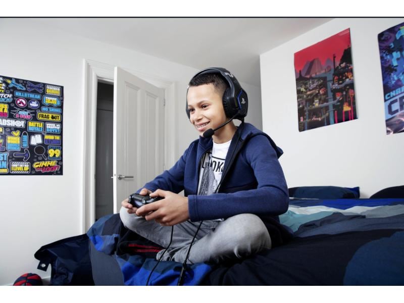 Trust Headset GXT 488 Forze PS4/PS5 Schwarz Gaming-Headset exklusiv für PS4 und PS5 mit einklappbarem Mikrofon und verstellbarem Kopfbügel