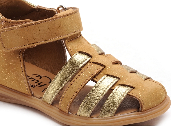 Bellamy nu pieds bebe bebe paillette marron