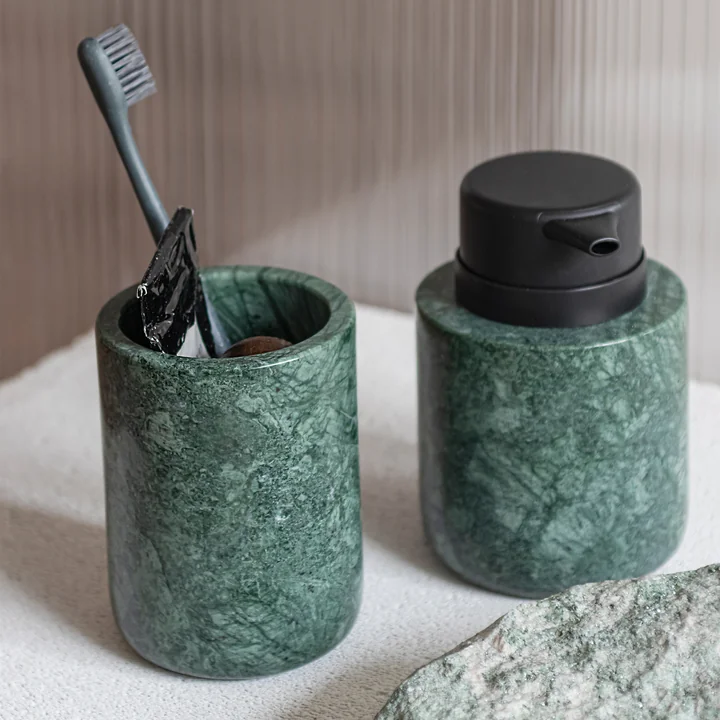 Mette Ditmer - Marble Zahnputzbecher, dark forest