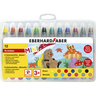 Craie gel Basic & Metallic, étui de 12