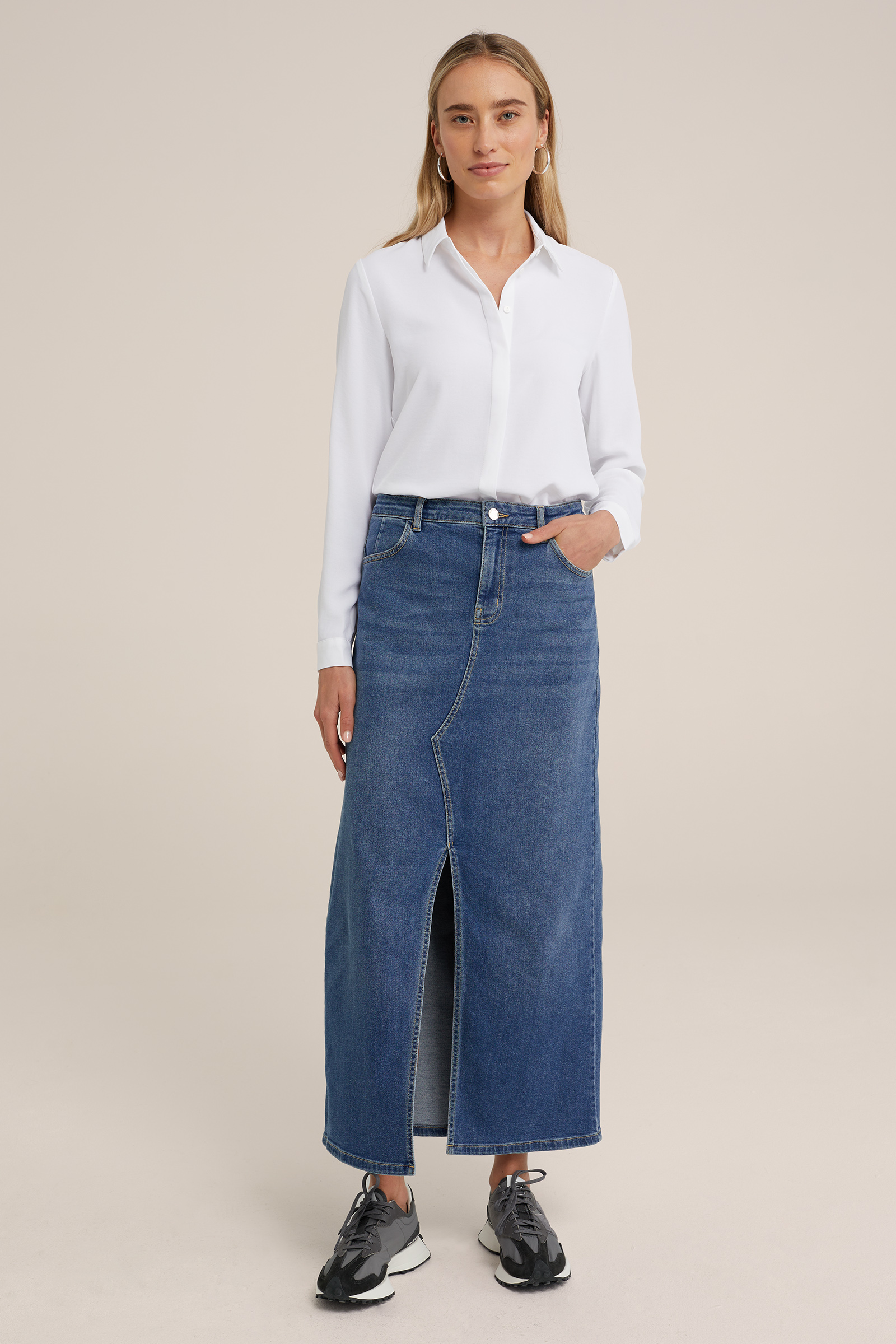geweven blouse WE Fashion Wit