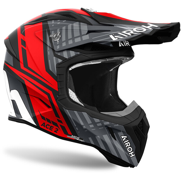 Airoh - Casque Aviator Ace 2 Proud Gris / Rouge / Noir / Mat