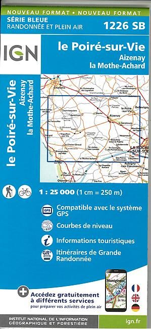IGN - 1226 SB LE POIRE SUR VIE 1 25 000