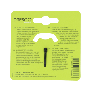 Dresco zadelstrop chroom
