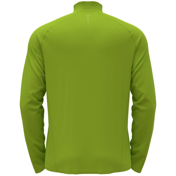T-shirt running ODLO MID LAYER 1/2 ZIP ESSENTIAL CERAMIWARM LIME GREEN