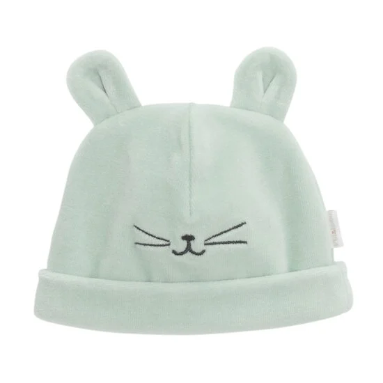 Bonnet Trousseau Mon Chaton   Vert sauge        de               P'tit bisou