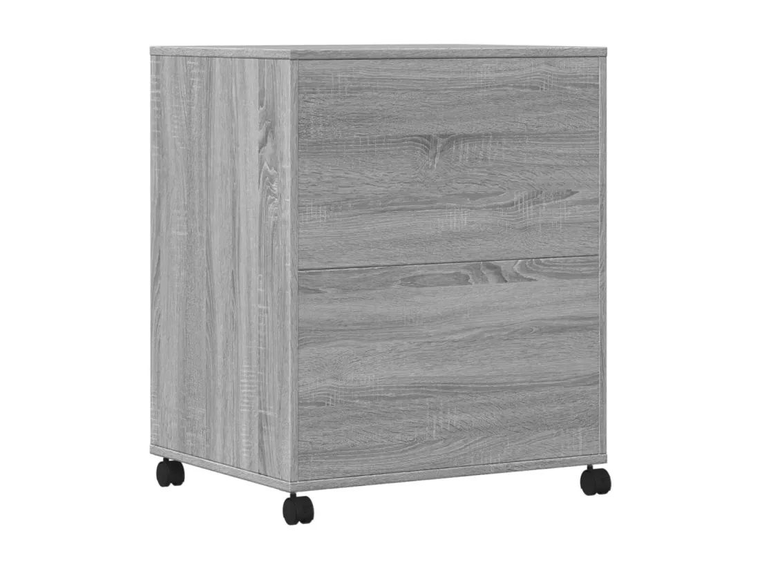 Support d'imprimante avec roulettes sonoma gris 60x48x74 cm