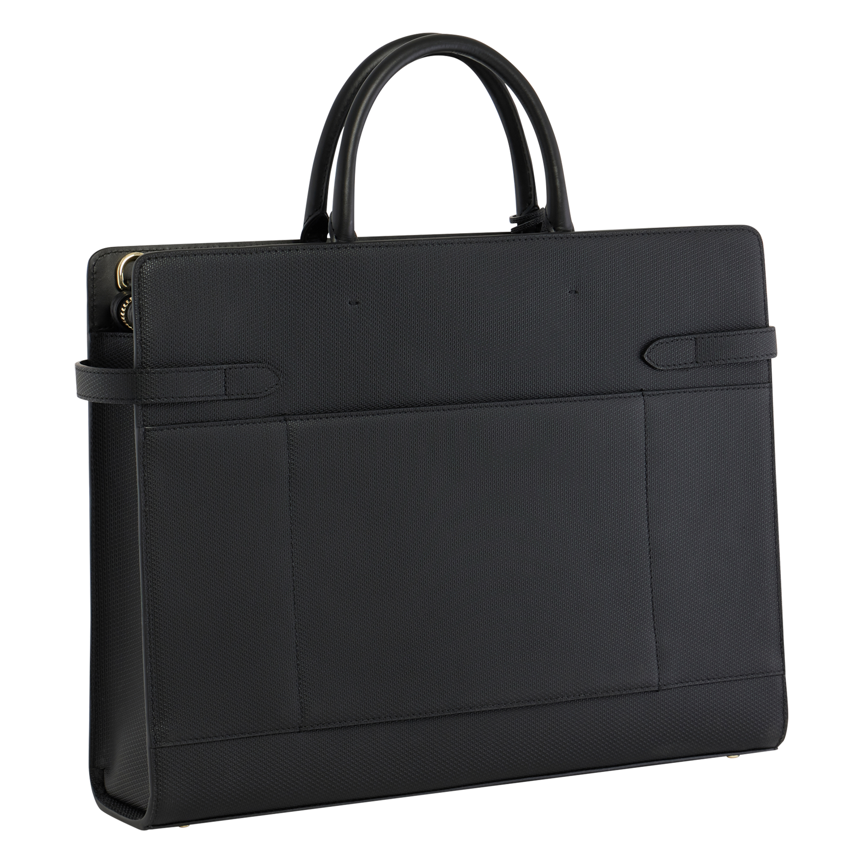 EMILIE - Porte-documents en cuir de vachette monogramme | Noir