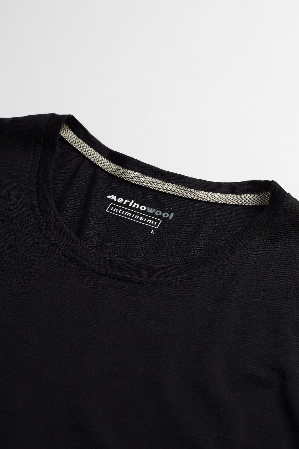 Camiseta de manga curta em lã merino elástica