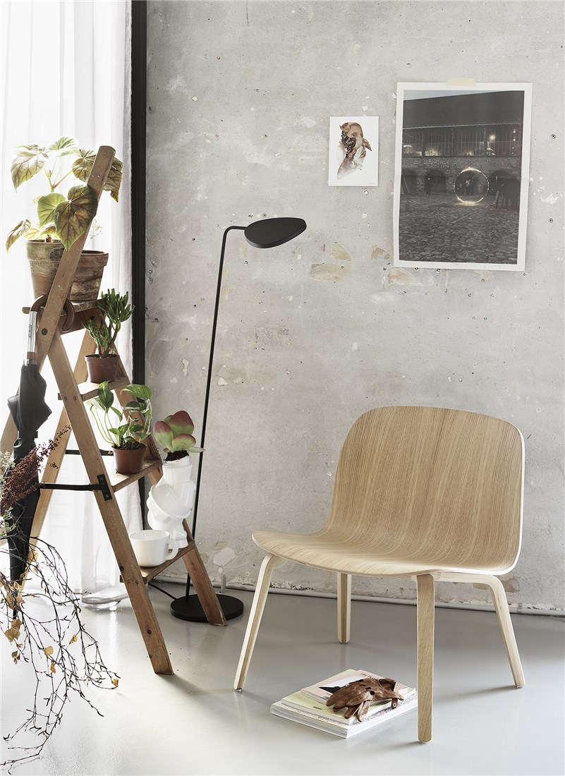 Vloerlamp Leaf zwart