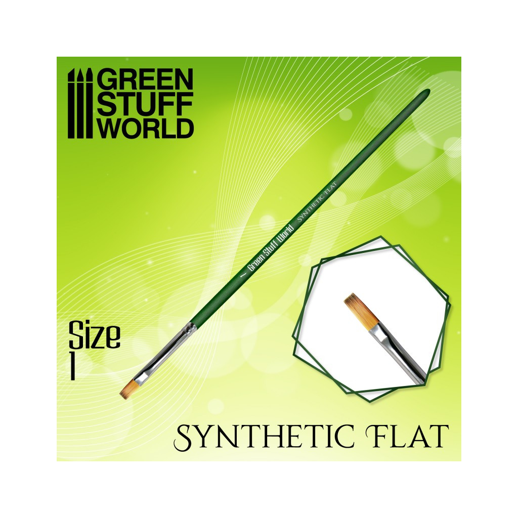 Green Séries : Pinceau Synthétique Plat - 1