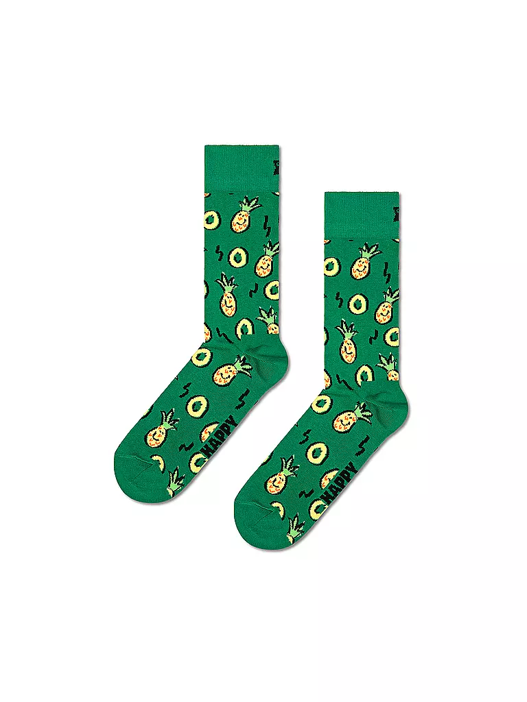 HAPPY SOCKS Herren Socken PINEAPPLE 41-46 green grün