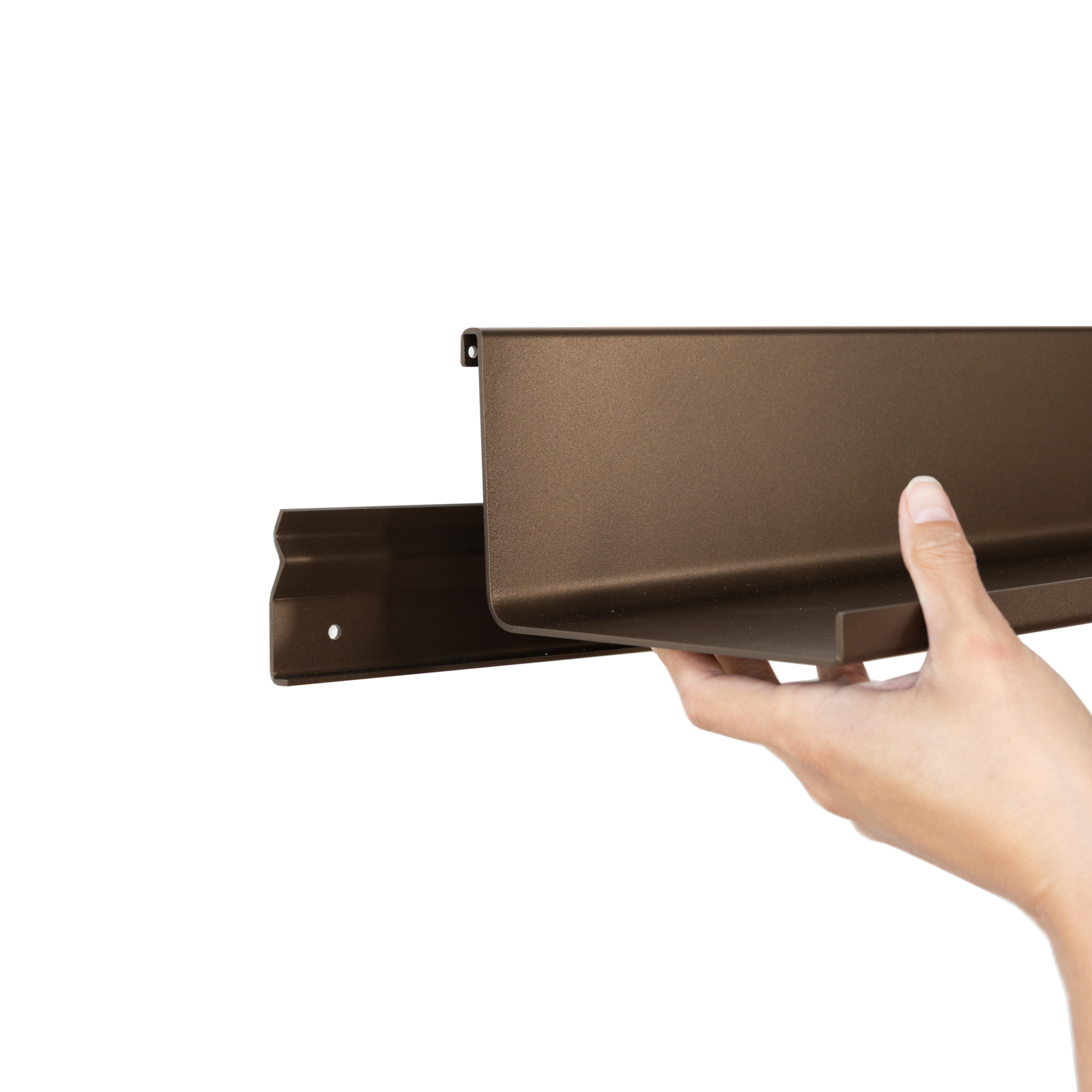 Wandplank 120x15 cm anodic bruin