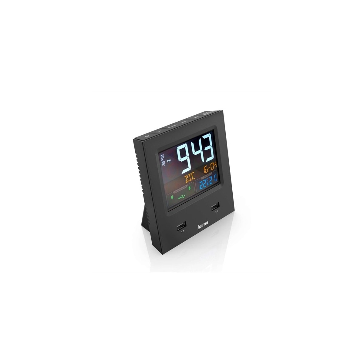 HAMA Vekkerklokke Dual-USB