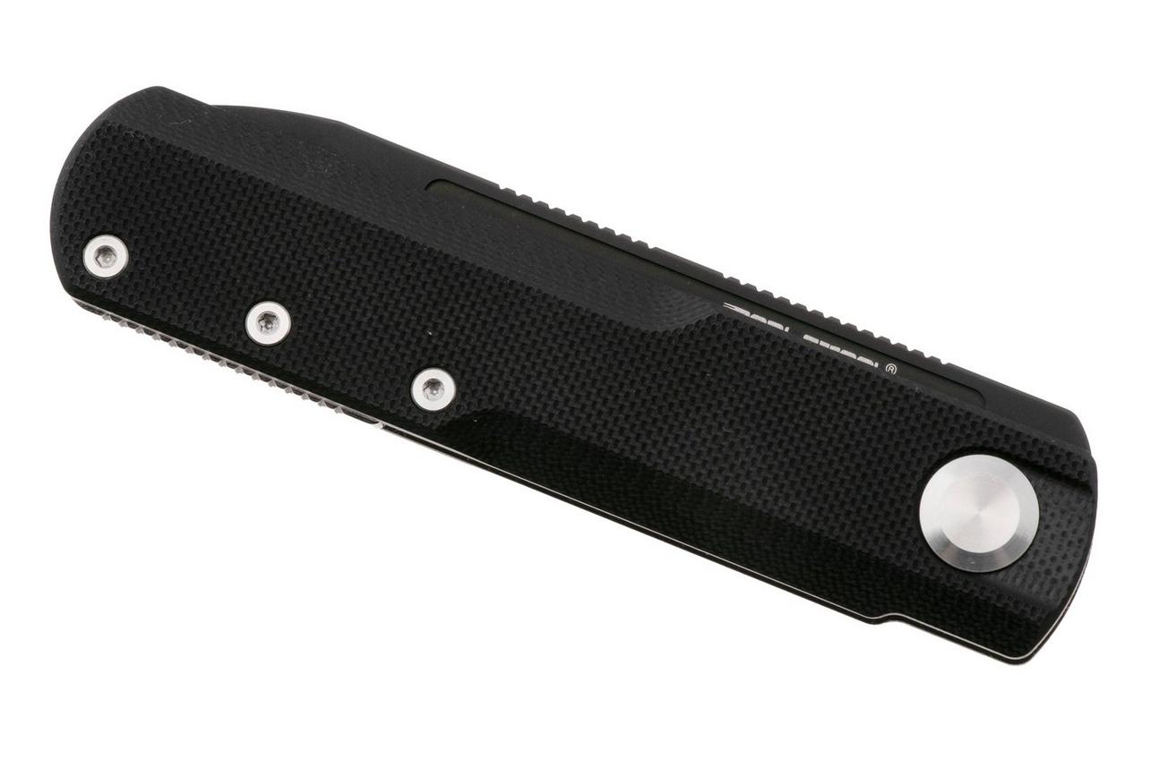 Real Steel G-Tanto EDC 7801SB PVD Nitro-V, Black G10, slipjoint zakmes, Ostap Hel design