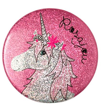 Rosajou Taschenspiegel - Glitzer Pink m. Einhornring