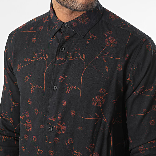 Chemise Manches Longues Axl Life Noir Floral