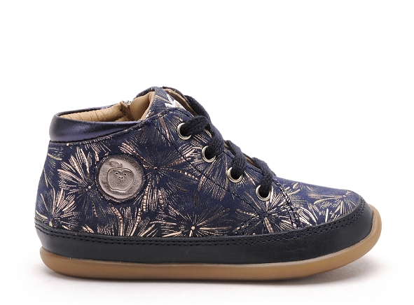 Shoo pom boots bottine bebe cupy zip lace palmgrove bleu