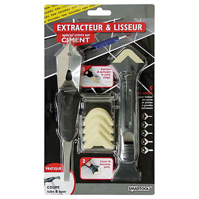 Extracteur et lisseur de joint Smartool sur ciment