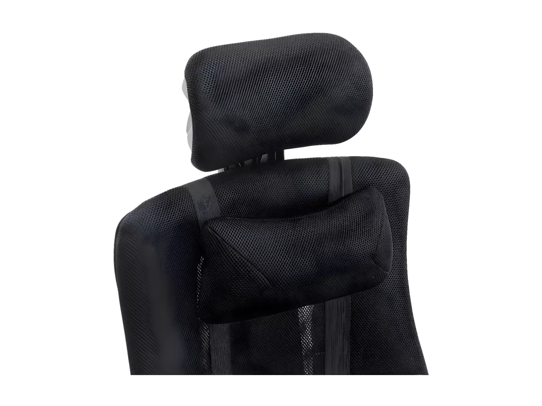 Chaise de bureau - Similicuir & Métal chromé - Noir - Fellow