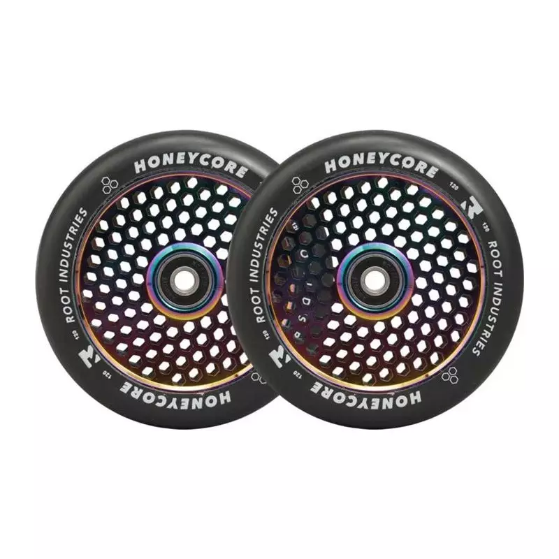 Paire de roues trottinette ROOT INDUSTRIES Honey Noir Neochrome 120mm