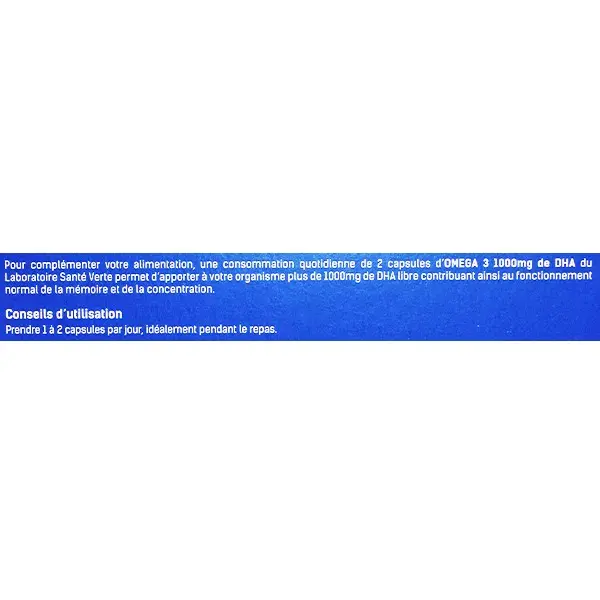 Santé Verte Omega-3 1000mg DHA 60 cápsulas